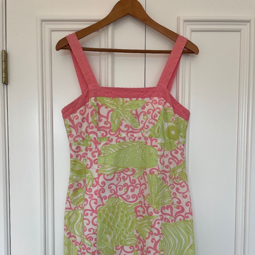 Lilly Pulitzer pink and green dress size 10